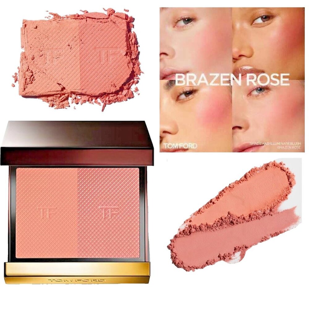 Tom Ford 01 BRAZEN ROSE Shade & Illuminate Blush Full Size 0.22 OZ NIB